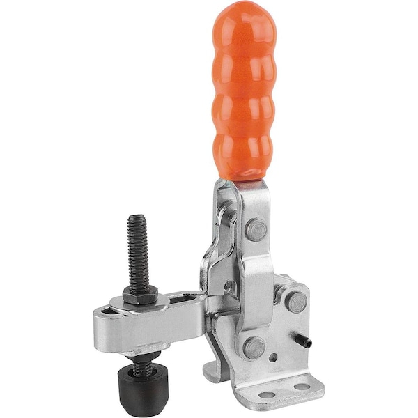 Toggle Clamp, Horizontal Foot, Standard, F2=1000, Adj Clamping Spind M05X35, Steel Galvanized